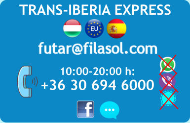 10:00-20:00 h: +36 30 694 6000 TRANS-IBERIA EXPRESS